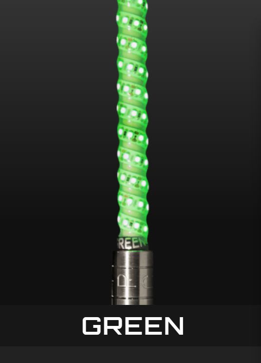 GREEN LED WHIP